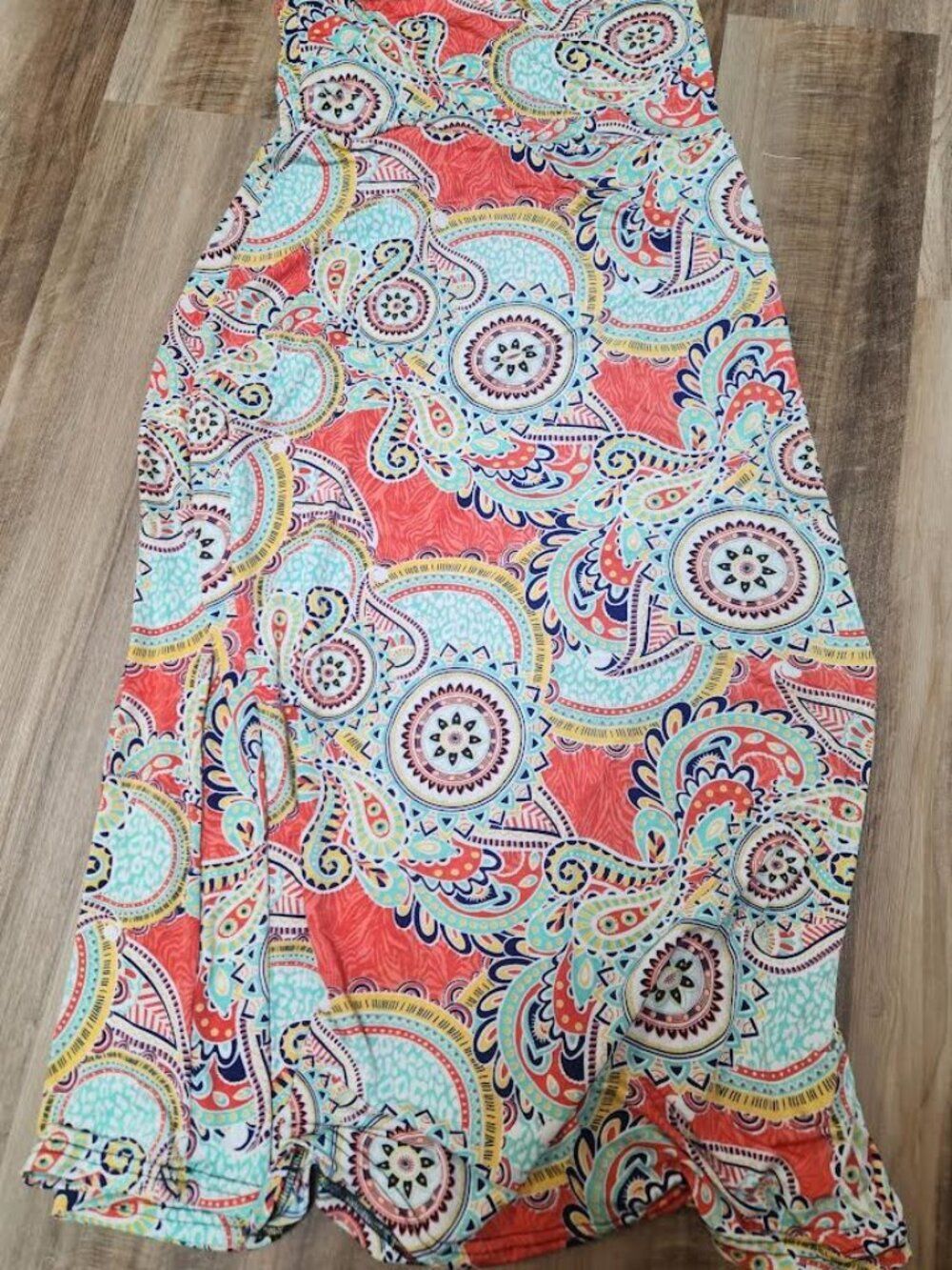 Women's Paisley Strapless Dress or Long Skirt Large